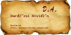Darázsi Alvián névjegykártya